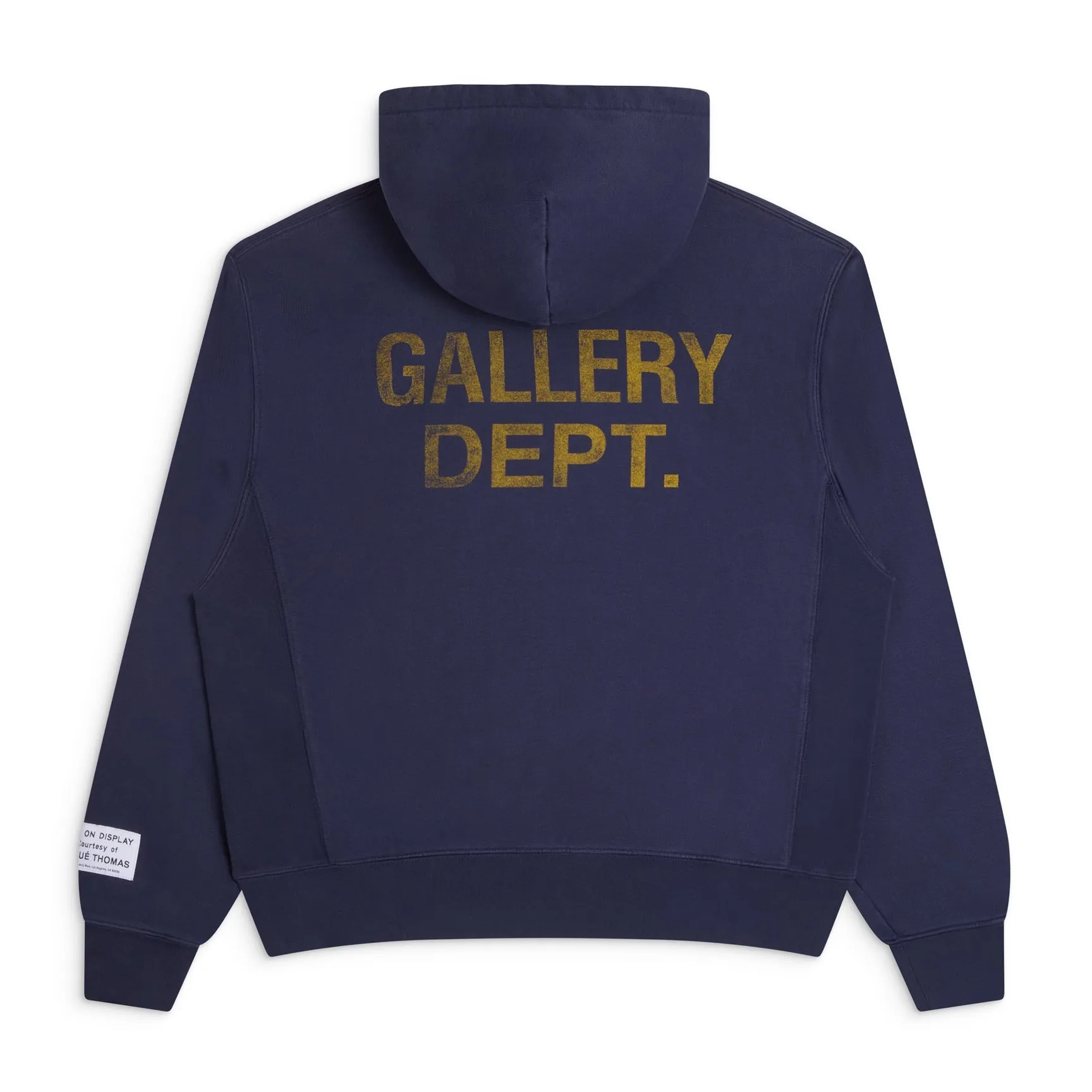 GALLERY DEPT. PAINT LOGO HOODIE/Vintage Navy Purple English graffiti distressed hoodie Purple S-XL Front panel GD ENGLISH logo Enlarged back logo Ready-to-wear belt printed with wash and distressed Made with faded distressed texture There is "Art on Display" pattern patch on the cuffs All painted by old craftsmen with splashes of ink Original mold opening Fabric custom woven and dyed Perfect reproduction of the correct version